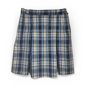 Dennis Uniform Blue and White Plaid School Uniform Skirt Girl Size 10